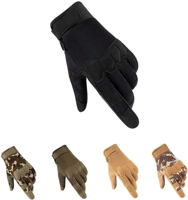 HYCOPROT Full Finger Gloves, Touch Screen Knuckle Protective Breathable Lightweight Outdoor Gloves for Shooting, Hunting, Motorcycling, Climbing - Image 1